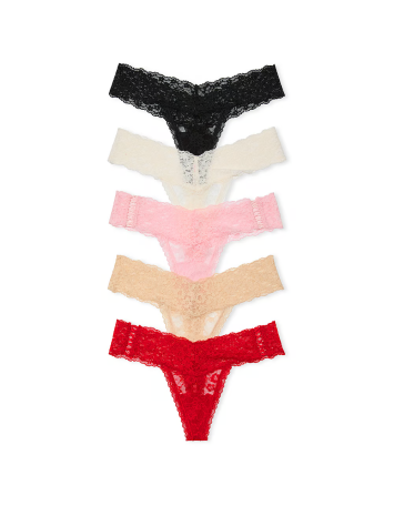 Набір трусиків 5-Pack Lace Thong Panties Multi