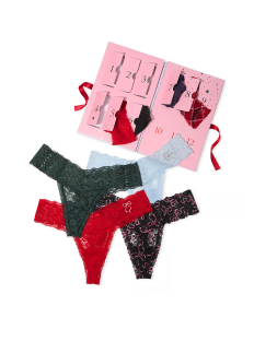 Адвент календар трусиків 12-Pack Thong Panties Holiday Advent Calendar