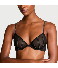 Бюстгальтер Sheer Shine Unlined Low-Cut Demi Bra Black