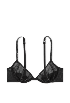 Бюстгальтер Sheer Shine Unlined Low-Cut Demi Bra Black