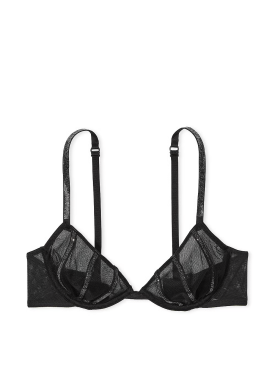 Бюстгальтер Sheer Shine Unlined Low-Cut Demi Bra Black