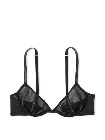Бюстгальтер Sheer Shine Unlined Low-Cut Demi Bra Black