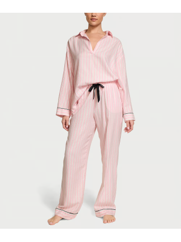 Піжама Flannel Popover Long Pajama Set Pretty Blossom