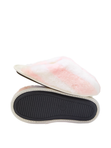 Домашние тапочки Closed-Toe Faux Fur Slippers Heritage Stripe
