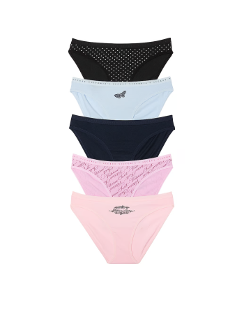 Набір трусиків 5-Pack Stretch Cotton Bikini Panties Vs