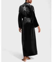 Халат Very Sexy Starstruck Velvet Embellished Long Robe Black