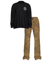 Пижама Flannel Long-Sleeve Tee-Jama Set Leopard