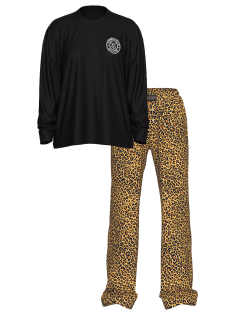 Піжама Flannel Long-Sleeve Tee-Jama Set Leopard