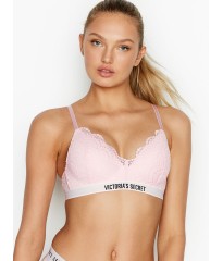 БЮСТГАЛЬТЕР LOGO BRA LIGHTLY LINED WIRELESS LACE - VICTORIA'S SECRET - 36B(р)