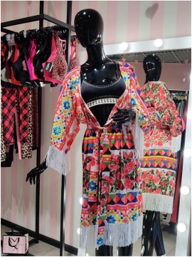 ТУНІКА З БАХРОМОЮ CUTEBERRY ПРИНТ ДОЛЬЧЕ