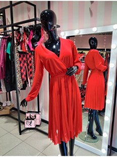 Cuteberry красное платье шифон