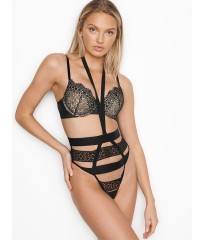 Монокини с перетяжками Victoria’s Secret Very Sexy Bra push-up Black