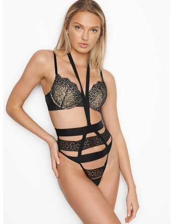 Монокини с перетяжками Victoria’s Secret Very Sexy Bra push-up Black