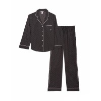  Пижама Cotton Long PJ Set black pin dot