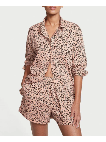 Піжама Cotton PJ Set Leopard print