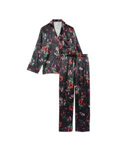 Піжама Satin Long PJ Set Floral print Victoria's Secret