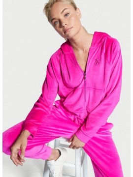 Велюровый спортивный костюм Victoria’s Secret logo VS Neon Pink