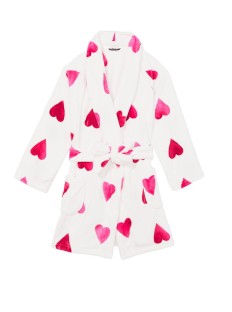 Халат White Short Cozy Robe With Red Hearts❤️