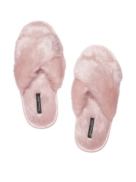 Домашние тапочки Victoria’s Secret Criss Cross Faux Fur Slippers