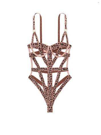 Боді Victoria's Secret VERY SEXY Banded Strappy Leopard Teddy