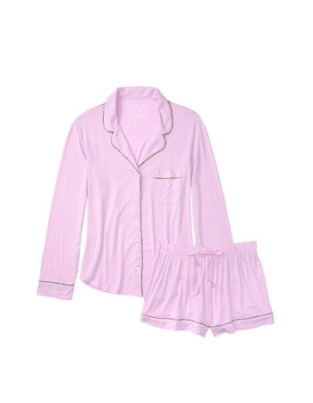 Піжама Victoria's Secret Modal Short Pj Set Purple Long Sleeve