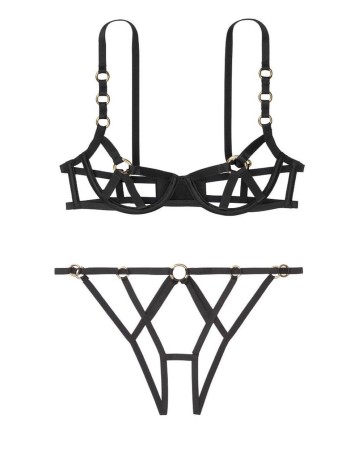 Комплект белья Victoria’s Secret Very Sexy Banded Black Rings Set