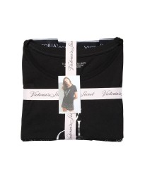 Піжама Victoria's Secret Cotton Sleep Shirt Boxer Short Set Black Logo