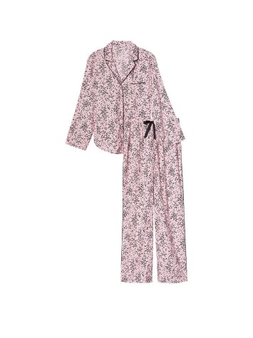 Піжама Victoria's Secret Flannel Long Pajama Set Babydoll Tiny Hearts