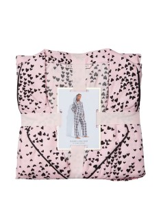 Піжама Victoria's Secret Flannel Long Pajama Set Babydoll Tiny Hearts