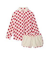 Піжама Plush Fleece Long-Sleeve Flannel PJ Set Heart print❤️