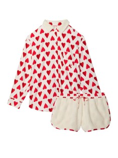 Піжама Plush Fleece Long-Sleeve Flannel PJ Set Heart print❤️