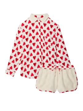 Піжама Plush Fleece Long-Sleeve Flannel PJ Set Heart print❤️