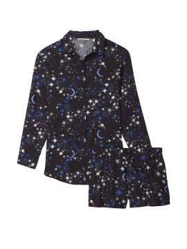 Пижама Victoria’s Secret Flannel Long-Sleeve PJ Set Stars print