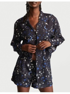 Піжама Victoria's Secret Flannel Long-Sleeve PJ Set Stars print