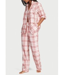 Пижама Victoria’s Secret Flannel Long Pajama Set Peppermint Plaid