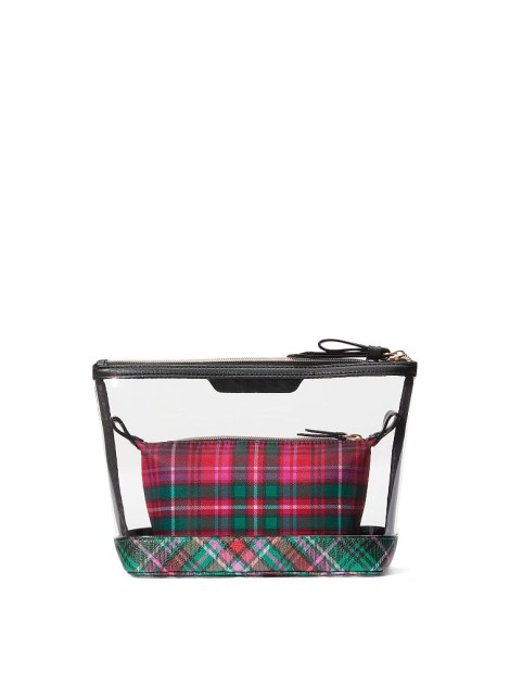 Косметичка Victoria’s Secret 2 в 1 AM PM Beauty Bag Duo Bright Tartan