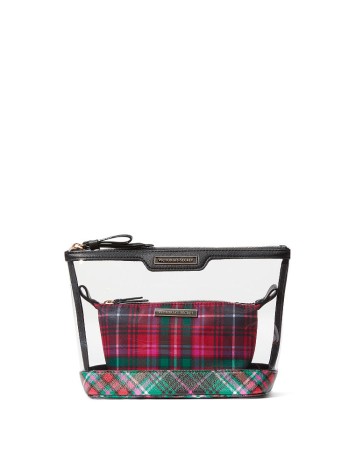 Косметичка Victoria's Secret 2 в 1 AM PM Beauty Bag Duo Bright Tartan
