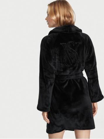 Халат Вікторія Сікрет Black Logo Short Cozy Robe