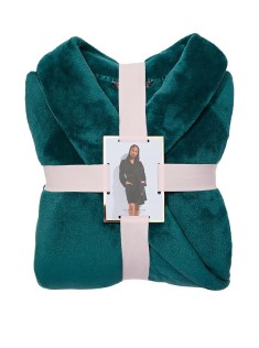 Плюшевый Халат Victoria's Secret Short Cozy Robe Deepest Green