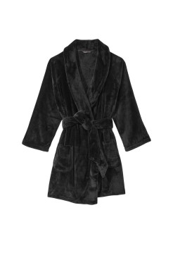 Халат Виктория Сикрет Black Logo Short Cozy Robe