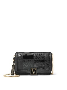 Сумка Crossbody Mini Logo Victoria Black Noir Patchwork