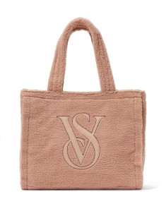 Сумка Victoria's Secret Cozy Plush Fleece Tote Bag Sherpa Warm Brown