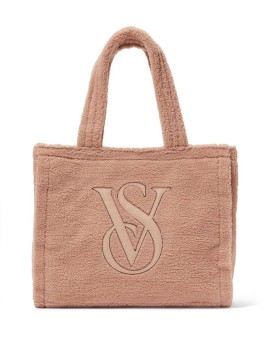 Сумка Victoria’s Secret Cozy Plush Fleece Tote Bag Sherpa Warm Brown