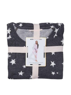 Піжама Glow Waffle Henley and Jogger Set Print stars