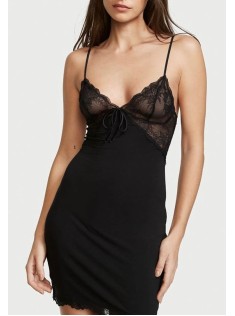 Пеньюар Victoria Secret Modal Slip Dress Black Lace