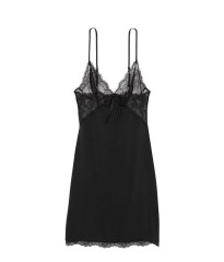 Пеньюар Victoria Secret Modal Slip Dress Black Lace