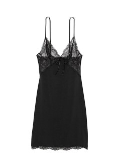 Пеньюар Victoria Secret Modal Slip Dress Black Lace