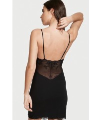 Пеньюар Victoria Secret Modal Slip Dress Black Lace