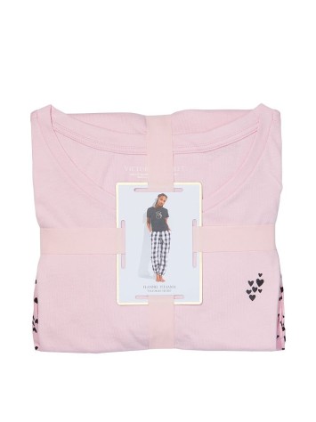 Піжама Victoria's Secret Cotton & Flannel Tee-jama Set Babydoll Tiny Hearts
