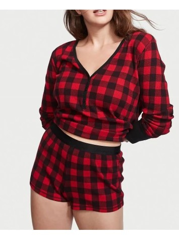 Піжама Victoria's Secret Thermal Shott PJ Set Red Plaid